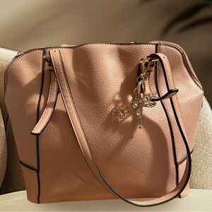 Elegant Pink Handbag with Dragonfly Charm
